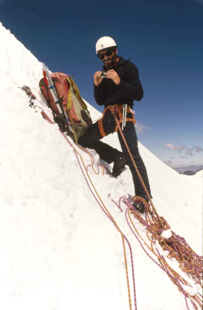 Franz Dürschmidt im Aufstieg zum Yerupaja Grande