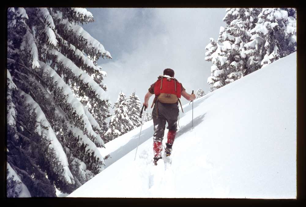 Aufstieg zum Hochgern, Skitour 1970